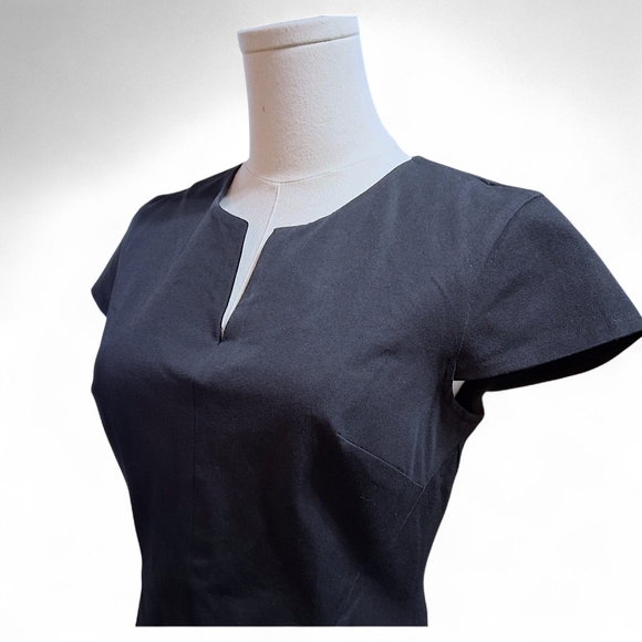 Banana Republic Sheath Split Neck Womens Dress Size 6 Petite - Picture 3 of 9